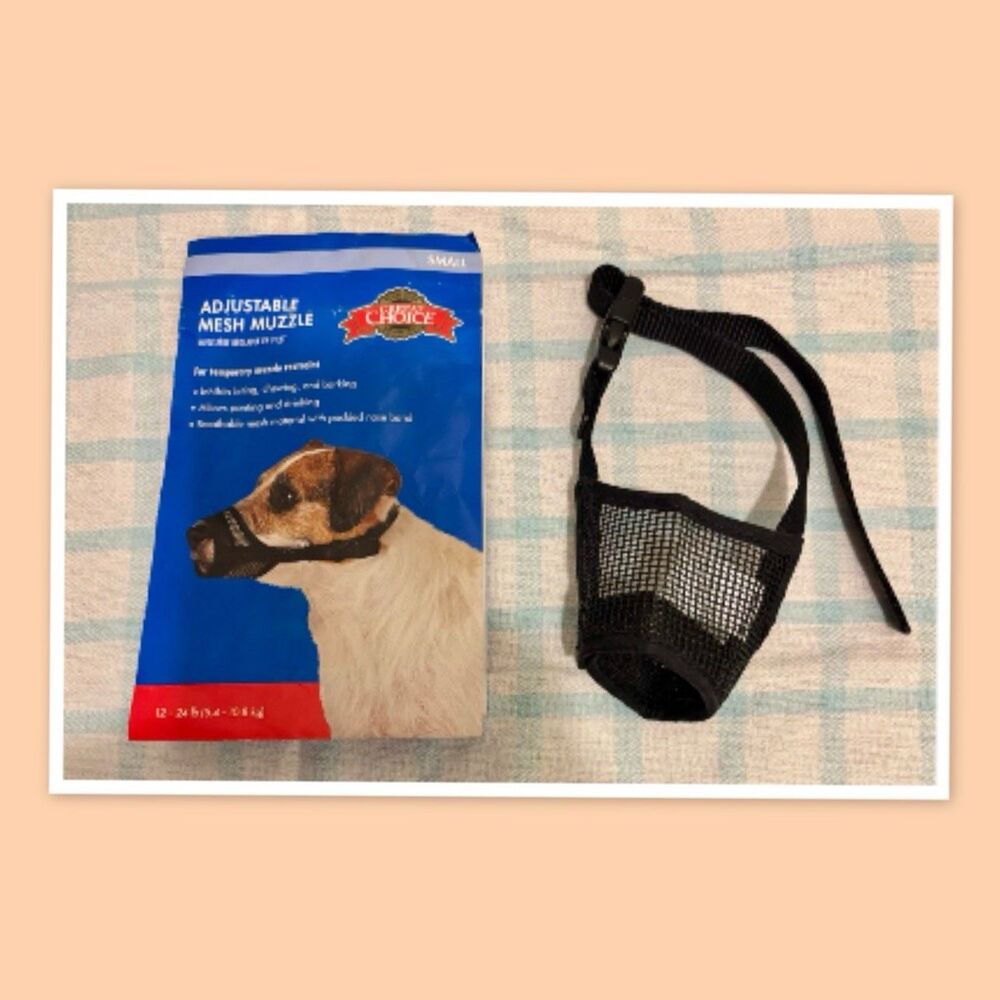 GRREAT CHOICE DOG ADJUSTABLE MESH MUZZLE ~ SIZE SMALL